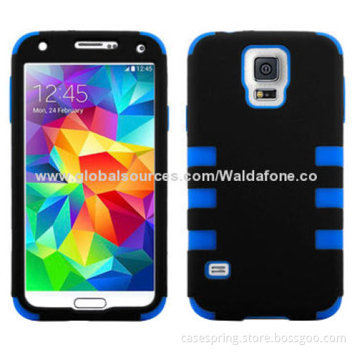 Hybrid Cases for Samsung Galaxy S5, Made of Silicone and PC, 2-in-1